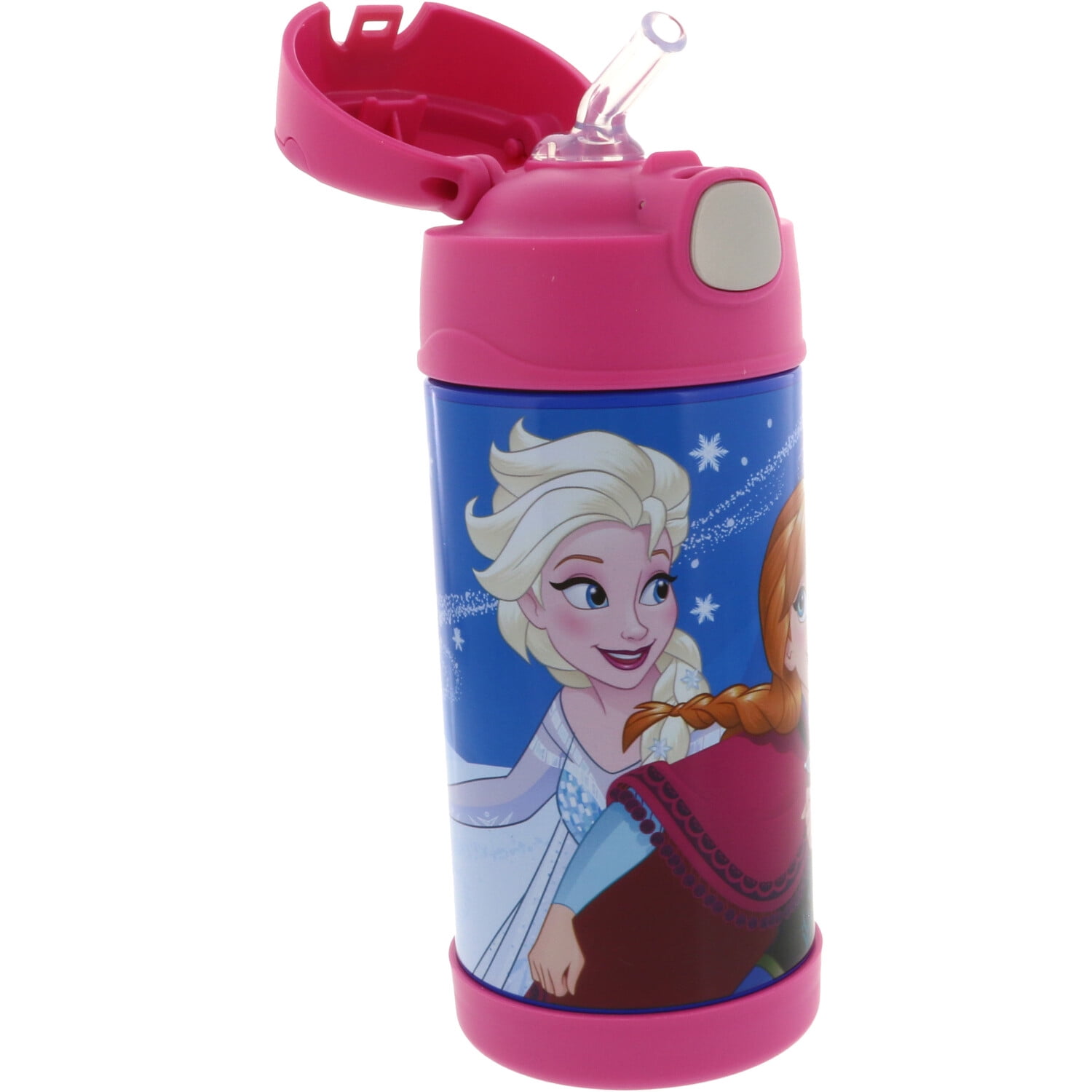 Thermos 12 Ounce Funtainer Frozen Elsa Vacuum Insulated Straw Bottle 