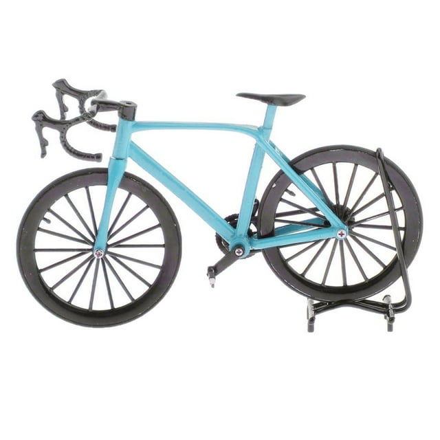 Bicicleta de cross de juguete a escala 1/14, modelo fundido a presión, juguete decorativo, regalo Azul