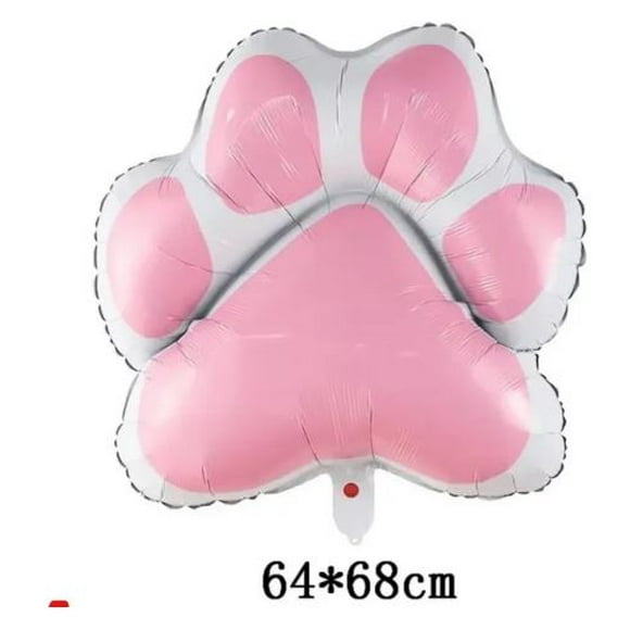 Globo Gigante Huella De Gato Perro Blanco