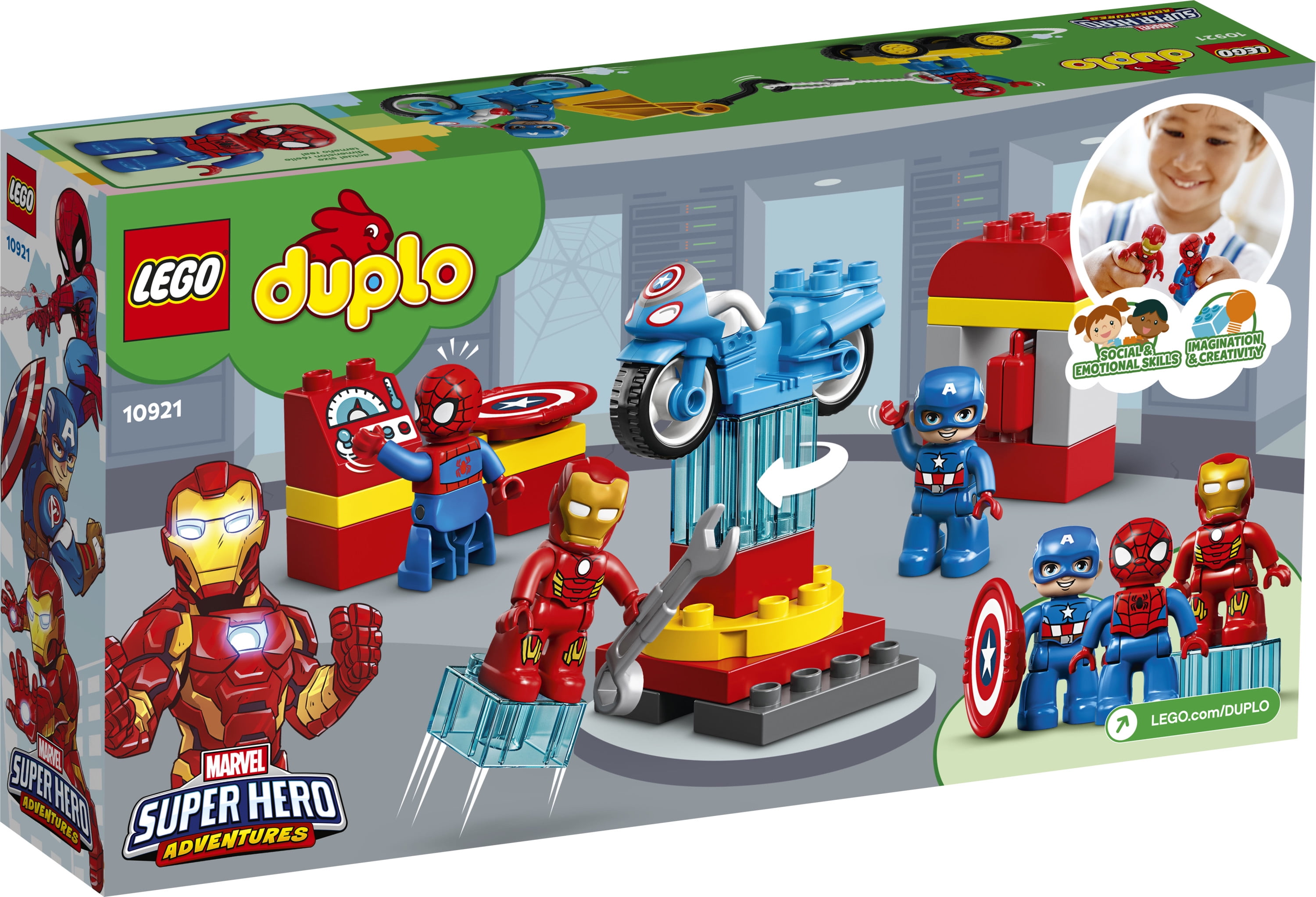 LEGO DUPLO Super Heroes Lab 10921 Marvel Avengers Construction Toy for Toddlers (30 - Walmart.com