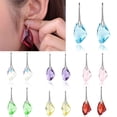 thumbnail image 2 of Grandest Birch Women Rhinestone Dangle Drop Hook Earrings Royal Style Eardrop Jewelry Alloy, Rhinestone Pink, 2 of 7