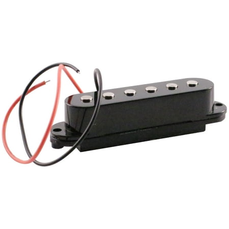 Seismic Audio Black Replacement Single Coil Guitar Pickup Strat Bridge Alnico Magnets Black -