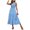 Blue, variant on IROINNID Women's Sleeveless A-Line Dress One Shoulder Boho Summer One Shoulder Smocked Flowy Tiered Party Dress Beach Maxi Dress Regular Print Dress