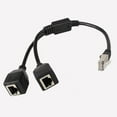 thumbnail image 4 of RJ45 Ethernet Splitter Adapter 1 Male to 2 Female LAN Network Splitter Support Cat6 Internet Networking Extension Cord, 4 of 8
