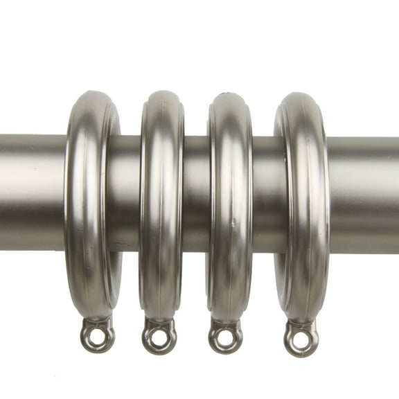 1-13/16 inch Poly Resin Curtain Eyelet Rings (Set of 10) - Satin Nickel