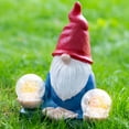 thumbnail image 3 of Garden Gnome with 2 Crystal Orbs, Solar Light, Night Light, Solar-Powered, Yard Decoration, Garden Decor, Home Decor, Outdoor Decor, Unique Gift for Any Occasion, 3 of 6