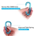 thumbnail image 3 of 6PCS Carabiner Caribeaner Clip, 3" Large Aluminum D Ring Shape Carabeaner with Keyring Keychain Hook, 3 of 7