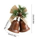 thumbnail image 3 of Christmas Double Bells Ornament | Wrought Iron Decorative Bell | Red Green Coffee Gray | Intricate Pattern | Hanging Tree Pendant | 8CM Diameter | Durable Rustproof Home Holiday Décor, 3 of 6