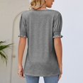 thumbnail image 7 of Tshirt Women Women's Casual, Fashionable And Sexy Solid Color Comfortable And Breathable V-neck Top, 7 of 7