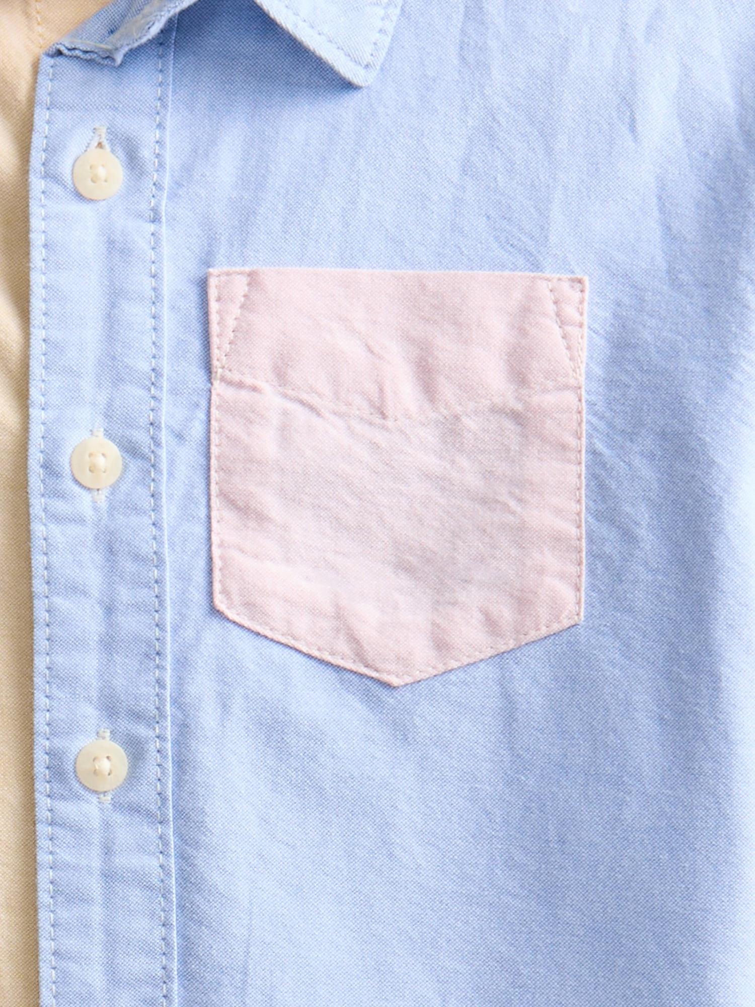 Wonder Nation Boys Cotton Woven Button-Down Shirt with Short Sleeves, Sizes 4-18