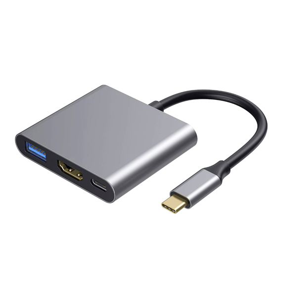 Type C to HDTV/USB 3.0/PD 3 in 1 Docking Station Adapter for Computer Laptop to Display Projector hub Docking Station 4K HDM1/USB/PD