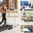 thumbnail image 4 of Goplus Height Adjustable Computer Desk Sit Stand Rolling Notebook Table Natural, 4 of 10