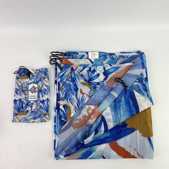 Alenkea Picnic blankets,Beach Blanket Waterproof Sandproof, Extra Large 110" x 114" Beach Mat Oversized for 5-8 Adults, Portable Lightweight Outdoor Blanket with 4 Corner Pockets