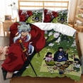 thumbnail image 3 of Ouba Inuyasha-Juego De Fundas De Edredón (2 En 1 , Tamaño Individual , Dormitorio , Cómodo , Lavable , Funda De Almohada Kagome Sesshoumaru), 3 of 4