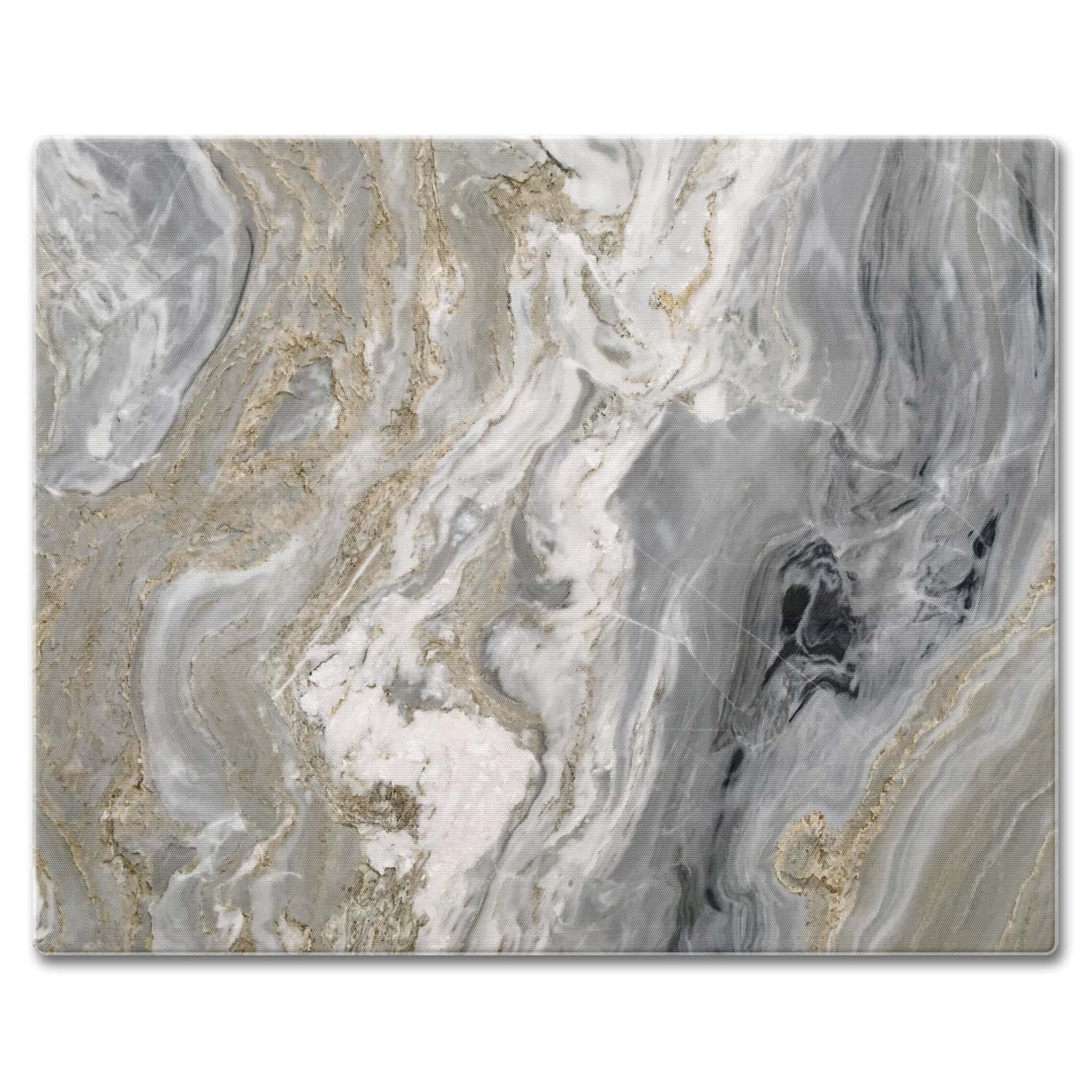 CounterArt "Quartz Design" 3mm Heat Tolerant Glass Cutting Board 15" by