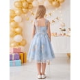 thumbnail image 6 of IBTOM CASTLE Toddler Girls 1950s Vintage Floral Embroidery Swing Dress | Retro Graduation Dress For Birthday Party Wedding Bridesmaid Communion Tulle Dresses, Sweetheart Mesh 8-9 Years Blue, 6 of 7