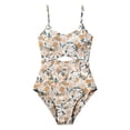 thumbnail image 4 of NAFUU Baby Girls Swimsuit Floral Prints Sleeveless O-Neck High Waist Swimwear With Adjustable Straps Removable Padded Bikini Tummy Control Swimsuits For Girl Sizes 15-16 Years, 4 of 5