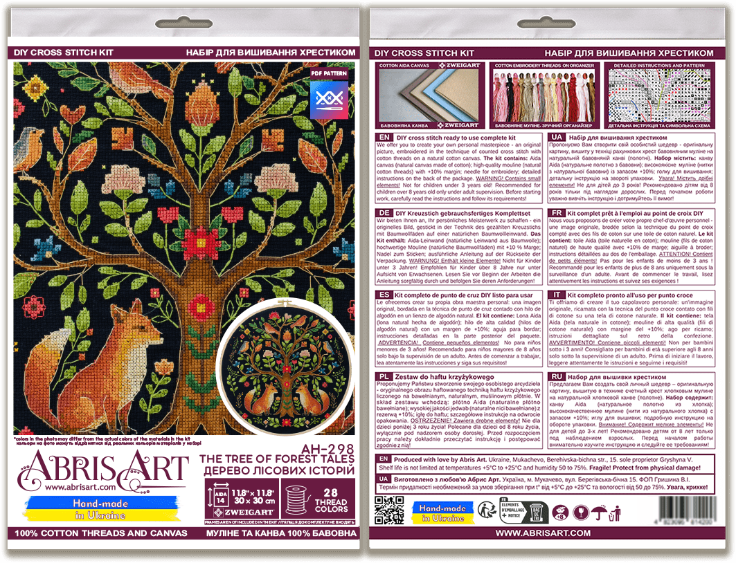 Counted Cross-stitch kit - The Tree of Forest Tales AH-298
