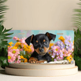 thumbnail image 4 of 1 Pcs 2D Flat License Plate Covers & Frames, Puppy Flowers For Decorative Front, Waterproof For Decoration Aluminum License Plate Covers & Frames Cover For Men Women, 12" X 6", 4 of 6