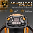 thumbnail image 5 of Aosom 2-in-1 Ride On Push Car for Toddlers 1-3, Licensed Lamborghini Stroller Sliding Car, Push-Along with Under Seat Storage Horn Engine Sound and Steering Wheel, Manual, Orange, 5 of 9