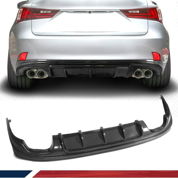 Carbon Fiber Rear Diffuser Compatible with Lexus IS F 2013-2014 Is200t Is250 Is300 Is350 Base & F Sport 2013-2019