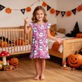 thumbnail image 2 of NOLDARES Halloween Girls Nightgowns Kids Flutter Short Pajamas Nightdress Princess Nightgown Sleep Dress(N211-Hot Pink), 2 of 7