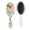 White-564, variant on Botanical Flower Hair Brush, Vintage Style Detangler with Country Rustic Farmhouse Nature Garden Spring Summer Aesthetic Design