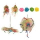 thumbnail image 4 of Juguetes para masticar pájaros Bling Bling Juguete triturador de forrajeo colorido con columpio para loros pequeños y medianos, 4 of 12