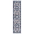 thumbnail image 2 of SAFAVIEH Bayside Keila Oriental Polyester Machine Washable Runner Rug, Blue/Gray, 2'2" x 8', 2 of 12