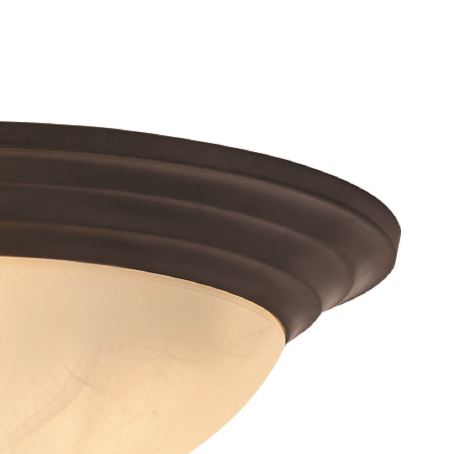 Mainstays 12" Classic Flush Mount Ceiling Light, Bronze Finish Frosted Glass Shade, Bulb Not Included
