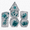 Octopus, variant on DND Dice Set 7Pcs Polyhedral Resin Dice, Red Scorpion Core RPG Dice with White Numbers for Tabletop Games
