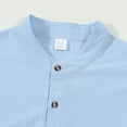 thumbnail image 6 of IYTR Mens Cotton Henley Shirts Long Sleeve Collar Button Casual Loose Lightweight T-Shirts with Pocket (Sky Blue,S), 6 of 9