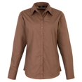 thumbnail image 1 of Premier - Camisa lisa de popelín de manga larga para mujer (Moca), 1 of 2