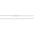 thumbnail image 5 of Floreo 10k White Gold 1.5mm Solid Rope Chain Diamond Cut Necklace, 5 of 5