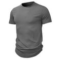 thumbnail image 4 of Xihbxyly Tshirts Shirts for Men Regular-Fit Crew Neck Short Sleeve Soft Fitted Tees Mens Dress Shirts Solid Regular Fit Mens Casual Shirts Simple for Traveling, 4 of 7