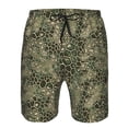thumbnail image 4 of Yiaed Green Snake Skin Print Men's Swim Trunks with Lining Quick Dry Sports Shorts Beach Shorts Boardshorts-XX-Large, 4 of 5