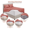 thumbnail image 2 of Nestl Extra Deep Pocket Queen Sheets - 6 Piece Soft Microfiber Bed Sheets Set Fits 18"-24" Mattresses, Pink Clay, 2 of 5