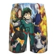 thumbnail image 6 of Mha Boku no Hero Men's Beach Shorts Swim Trunks Casual Quick Dry Board Shorts Swimwear with Mesh Lined and Pockets, 6 of 8