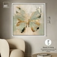 thumbnail image 5 of Sage Butterfly Colorful Canvas Wall Art by Art Remedy, White Floater Frame, 40"x40", 5 of 7
