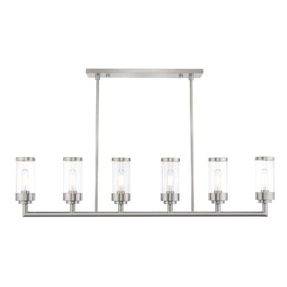 Livex Lighting - Hillcrest - 6 Light Linear Chandelier in Coastal Style - 5
