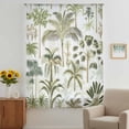 thumbnail image 3 of Green Palm Tree Tropical Sheer Curtains 63 Inches Long, Beach Summer Botanical Light Filering Curtains, Breathable Simi Curtain Privacy Drapes for Living Room Bedroom Lightweight Window Treatment, 3 of 9