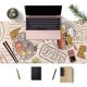thumbnail image 3 of Lofi Cat Desk Mat Dark Green Plant Books Desk Pad Black Cat Aesthetic Anime Big Mouse Pad Large Gaming Mousepad XL Cool Keyboard Pad Deskmat Laptop Computer Mouse Mat 31.5X 15.7in, 3 of 5