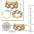 thumbnail image 3 of Dazzlingrock Collection Round Ruby Out Bling Cuban Link Band Ring for Women (Color Red, Clarity Highly Included) in 14K Yellow Gold, Size 6, 3 of 4