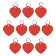 thumbnail image 1 of Unique Bargains Pet ID Tags, Metal Engraving Tags, Heart-Shape Dog ID Tag, Red Blank Tags with Key Rings, 10 Pack, 1 of 7