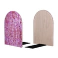 thumbnail image 2 of Lsque Pink Roses Printed Wood Bookends,Non-Skid Bookend for Shelves,Heavy Duty Support Bookends,Non-Slip Foam Pads for Office, Home, and Library,1 Pair, 2 of 8