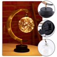 thumbnail image 4 of Luz nocturna LED Luna Sepak Takraw Lámpara Cuerda de cáñamo hecha a mano Hierro forjado Hogar, 4 of 6