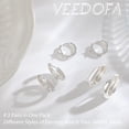 thumbnail image 6 of VEEDOFA Small Gold Hoop Earrings Set for Women, 14K Gold Plated Sterling Silver Hypoallergenic, Trendy Jewelry Gift, 6 of 8