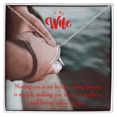 thumbnail image 2 of To My Wife Loving You is my Life Alluring Ribbon Necklace Message Card, 2 of 7