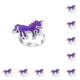 thumbnail image 3 of Guardurnaity Anillos de humor Termocrómico Ajustable Fácil de combinar Durable Temperatura cambiable Joyería Diseño único Pequeño dinosaurio Poni / Unicornio 10piezas, 3 of 6