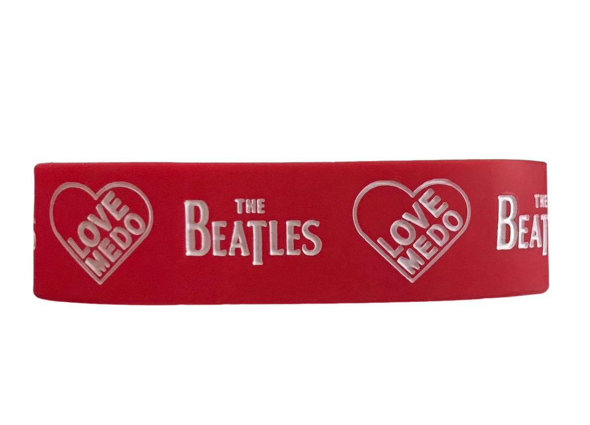 The Beatles Wristband Logo Red Rubber Band